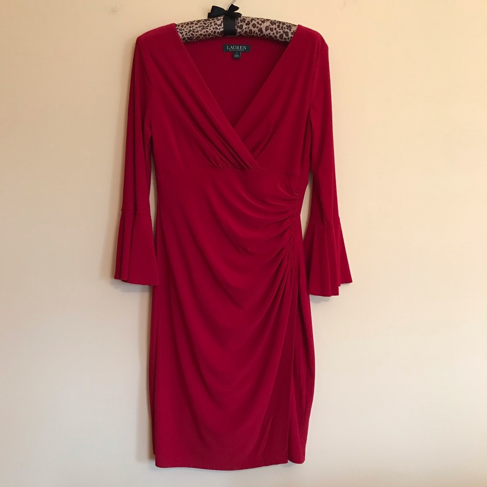 Ralph Lauren Red Cocktail Dress Size 4